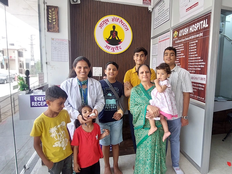 Doctor with patients